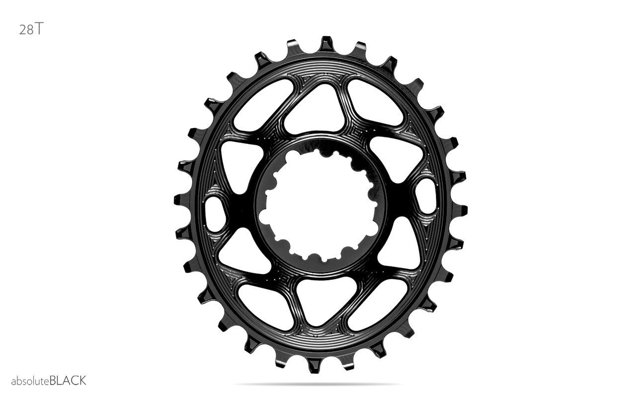 absoluteBLACK Oval traction chainring for Sram DUB cranks absoluteBLACK Oval traction chainring for Sram DUB cranks