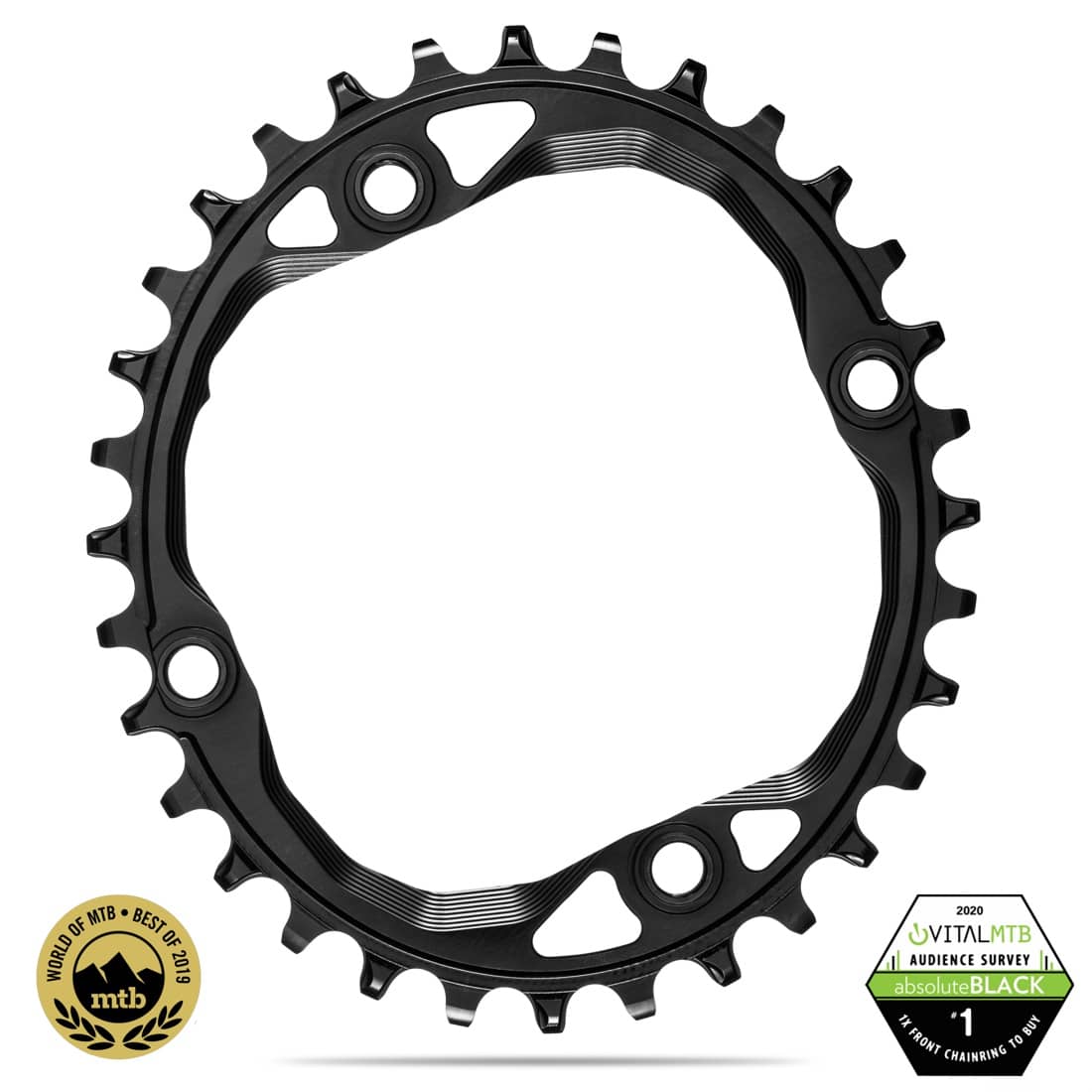 absoluteblack OVAL 104 & 64BCD traction chainring absoluteblack OVAL 104 & 64BCD traction chainring