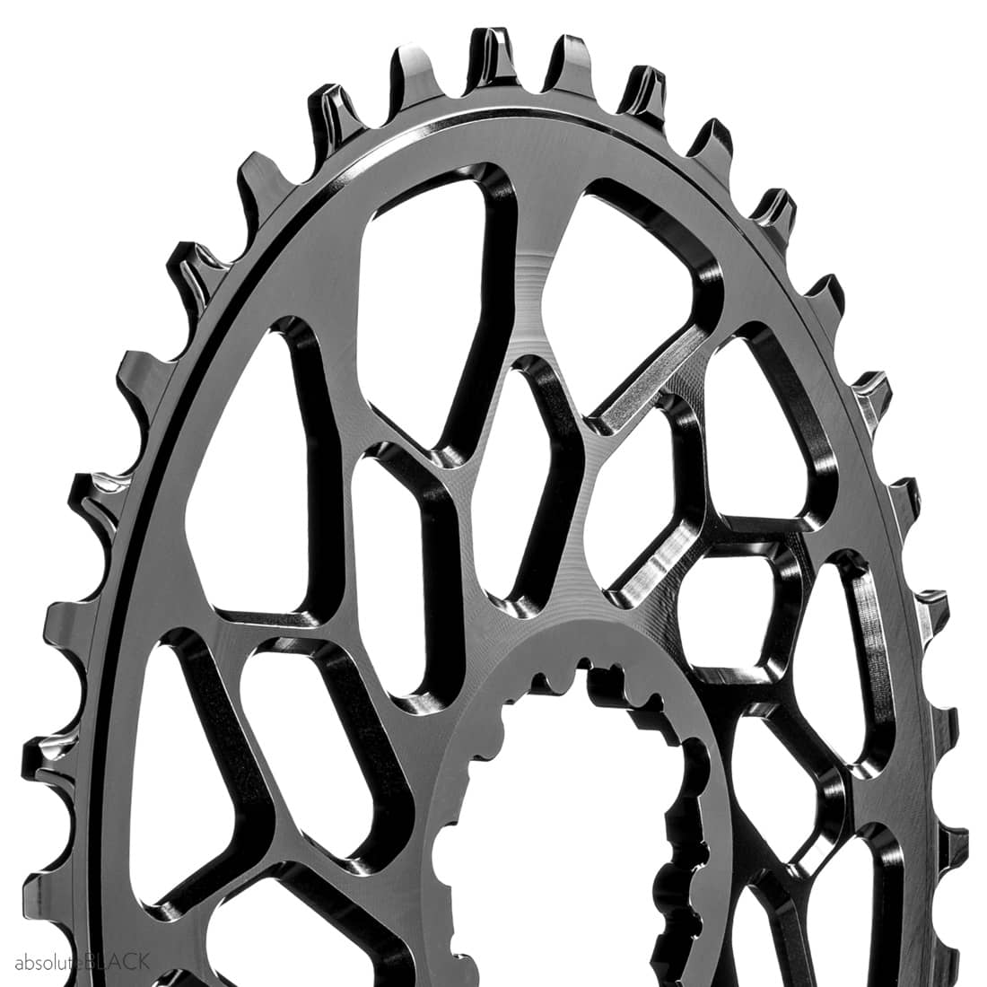 absoluteBLACK CX 1x OVAL N/W traction chainring for Sram absoluteBLACK CX 1x OVAL N/W traction chainring for Sram