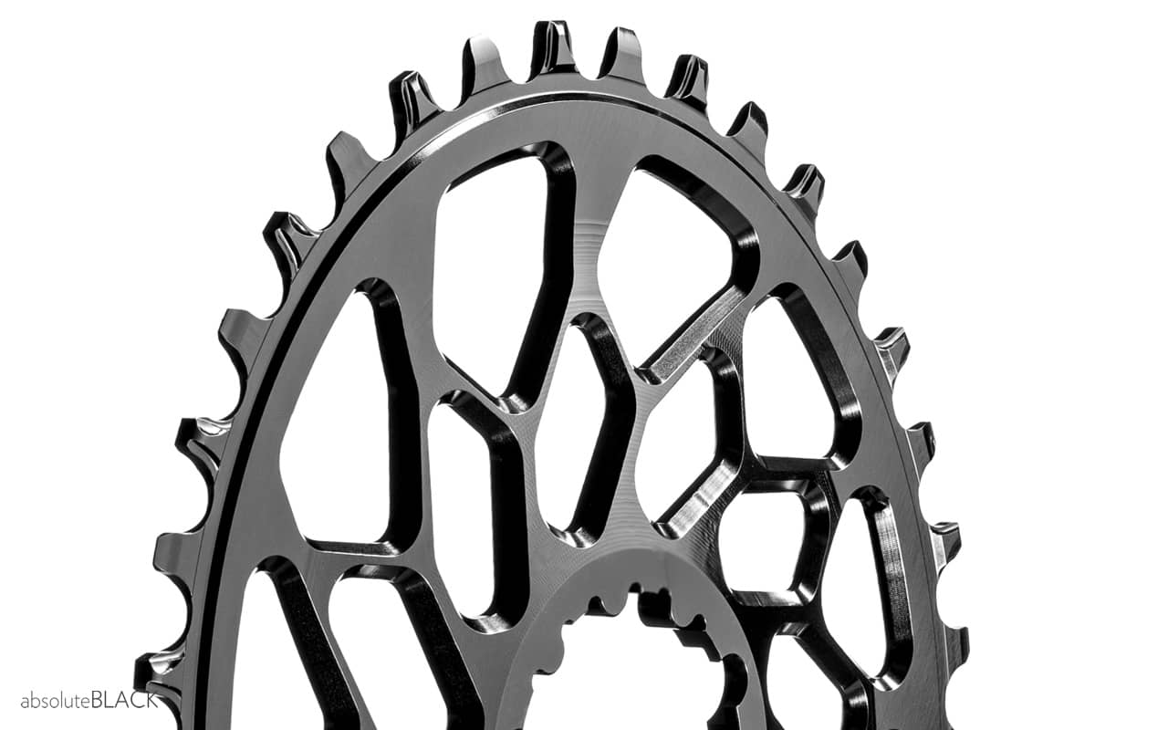 absoluteBLACK CX 1x OVAL N/W traction chainring for Sram absoluteBLACK CX 1x OVAL N/W traction chainring for Sram